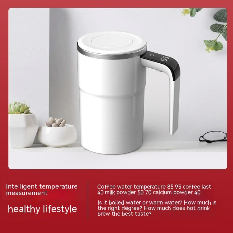 Taza de café eléctrica recargable por USB, taza magnética automática, IP67, resistente al agua, de acero inoxidable, apta para alimentos, para zumos, té, leche, batidos, utensilios de cocina.