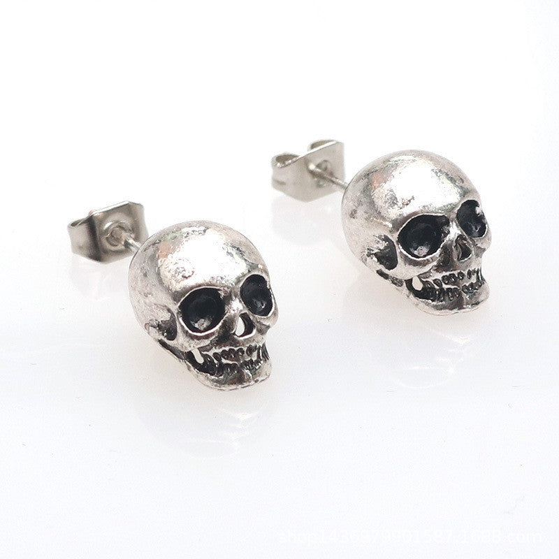 Pendientes de calavera retro con personalidad para Halloween