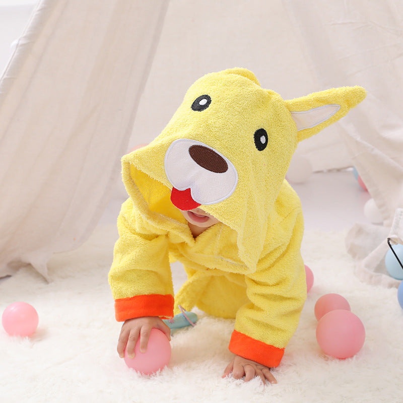 Cartoon Cute Animal Modeling Baby Bath Towels Baby Bathrobes Cotton Children's Bathrobes Baby Hooded