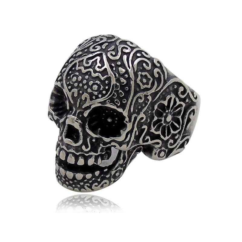 Hip Hop Skull Ring Trendy Men's Personality Ring Punk