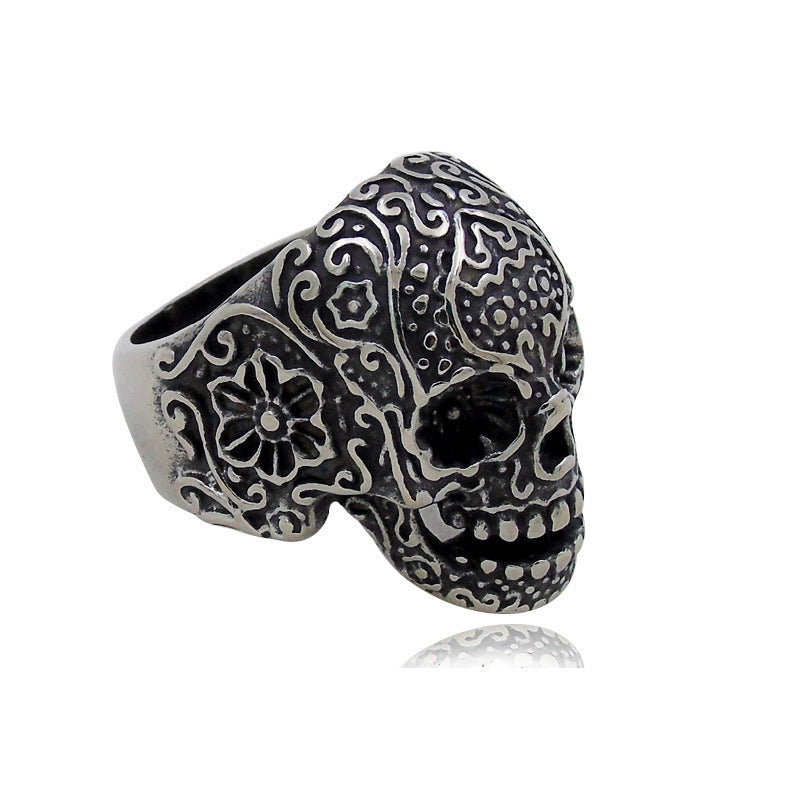 Hip Hop Skull Ring Trendy Men's Personality Ring Punk